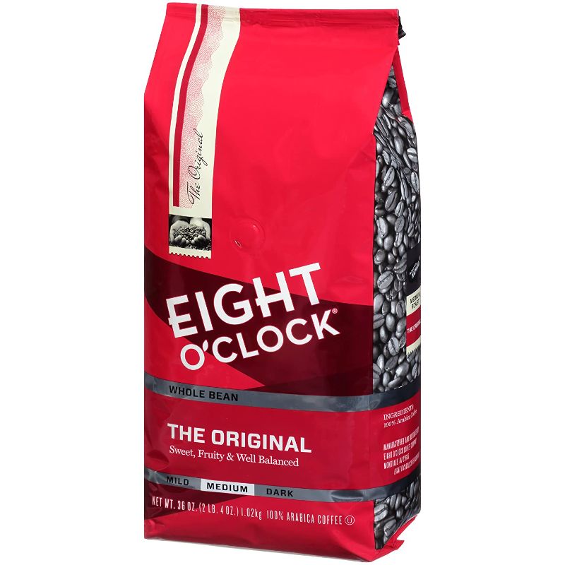 Photo 1 of Eight O'Clock Coffee The Original, Medium Roast, Whole Bean Coffee, 36 Ounce (Pack of 1), 100% Arabica, Kosher Certified EXP 11.2021
