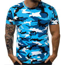 Photo 1 of Aiopr Mens Camouflage Short Sleeve Shirts O Neck Camo T Shirts Gym Fitness Tees MEDIUM
