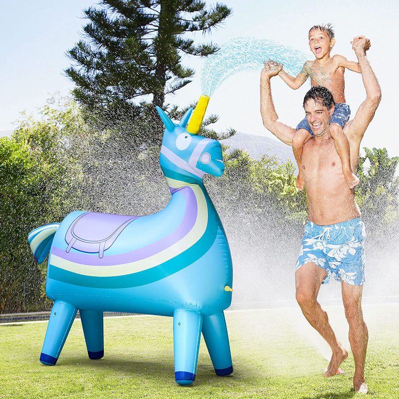 Photo 1 of lidimiti Inflatable Llama Loot Sprinkler, 5.5 FT Water Toys Outdoor Party Yard Sprinkler for Kids and Adults
