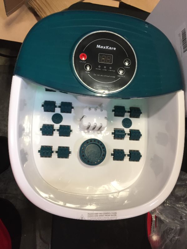 Photo 2 of Foot Spa Bath Massager with Heat, Bubbles, Vibration, 16 Removeable Roller (not motorized), Pedicure Foot Spa with 95-118? Temperature Control and Material Box for Feet at Home
