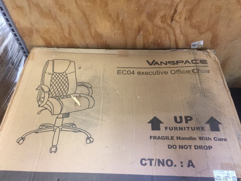 Photo 6 of VANSPACE Big and Tall Office Chair 400 lbs, Executive Office Chair High Back, Leather Executive Office Chair Ergonomic Desk Chair with Thick Padded Armrest & Headrest, EC04
