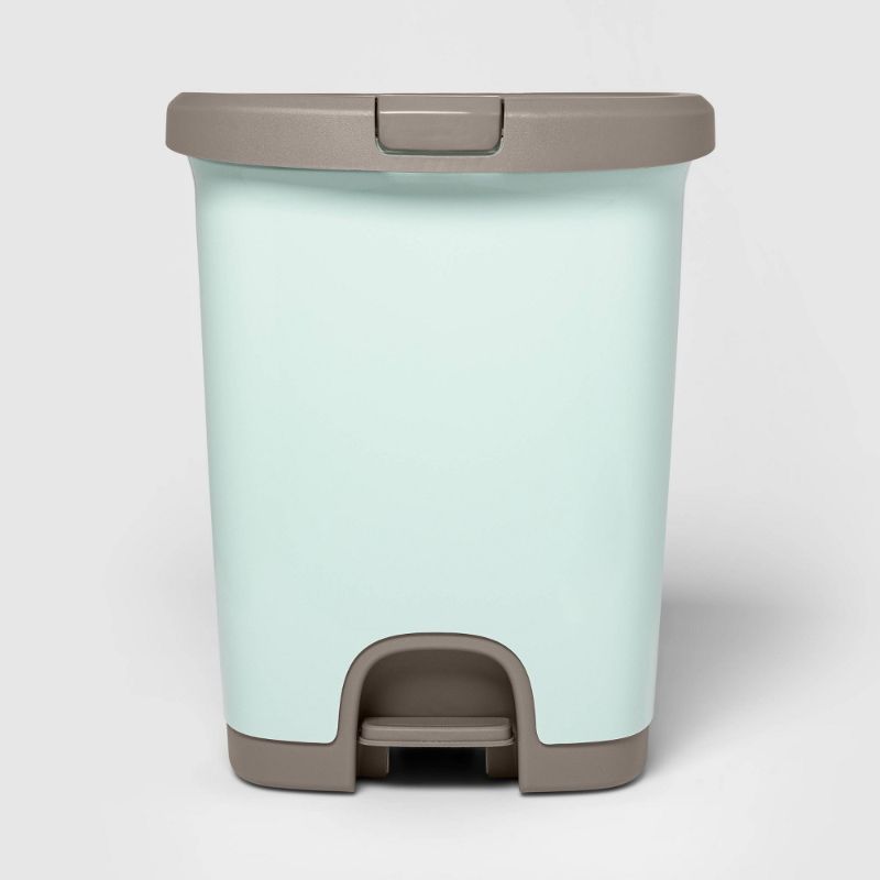 Photo 1 of 7gal Step Trash Can with Locking Lid Mint - Room Essentials™
