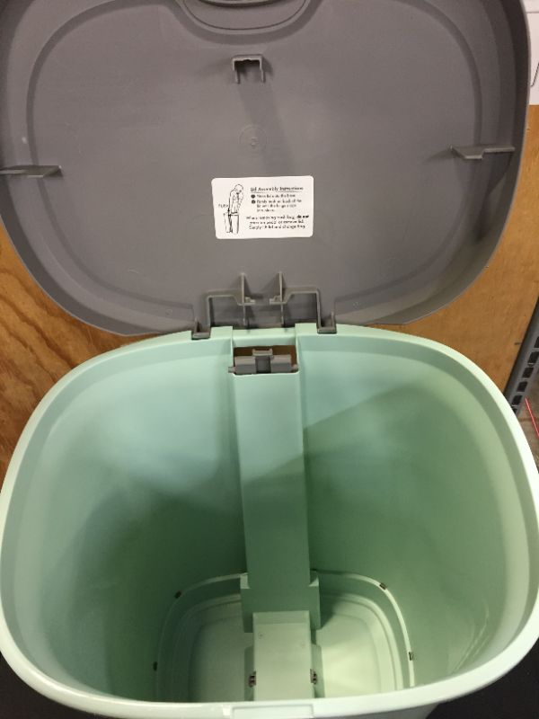 Photo 3 of 7gal Step Trash Can with Locking Lid Mint - Room Essentials™
