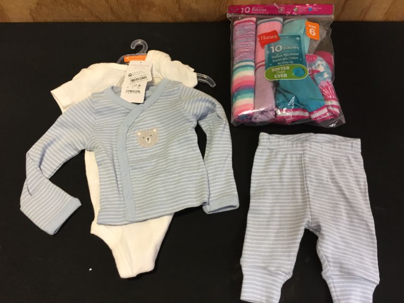 Photo 2 of Baby Boys' 3pc Top and Bottom Set with Cardigan - Just One You® Made by Carter's and Hanes Girls' Sparkle Bikinis 10-Pack Assorted 6

