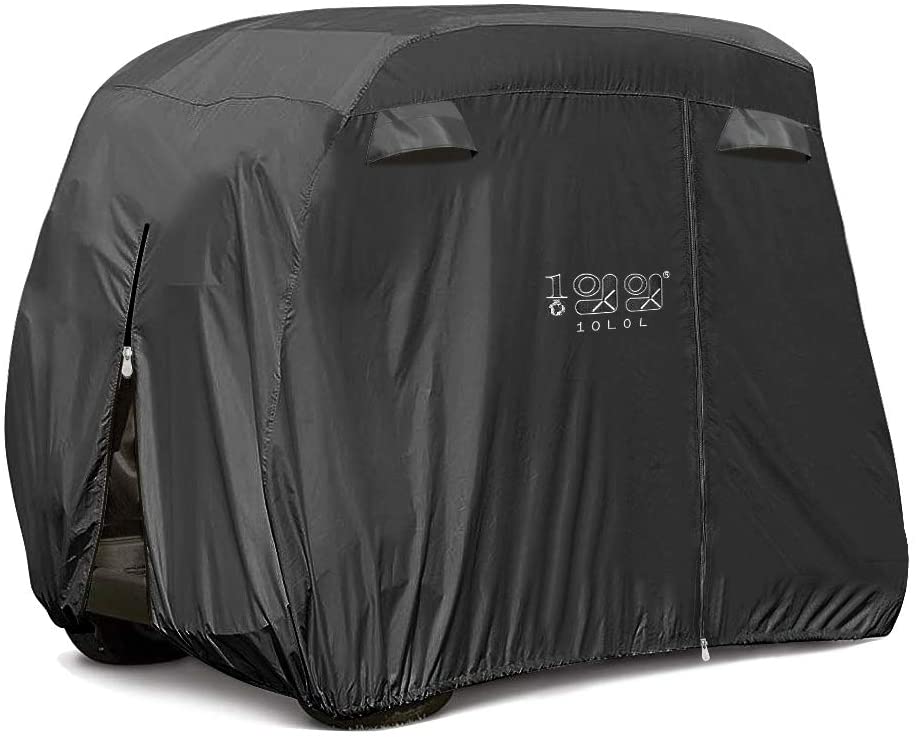 Photo 1 of 10L0L Universal 2-4 Passenger Golf Cart Cover for EZGO, Club Car and Yamaha, Waterproof Sunproof and Durable
