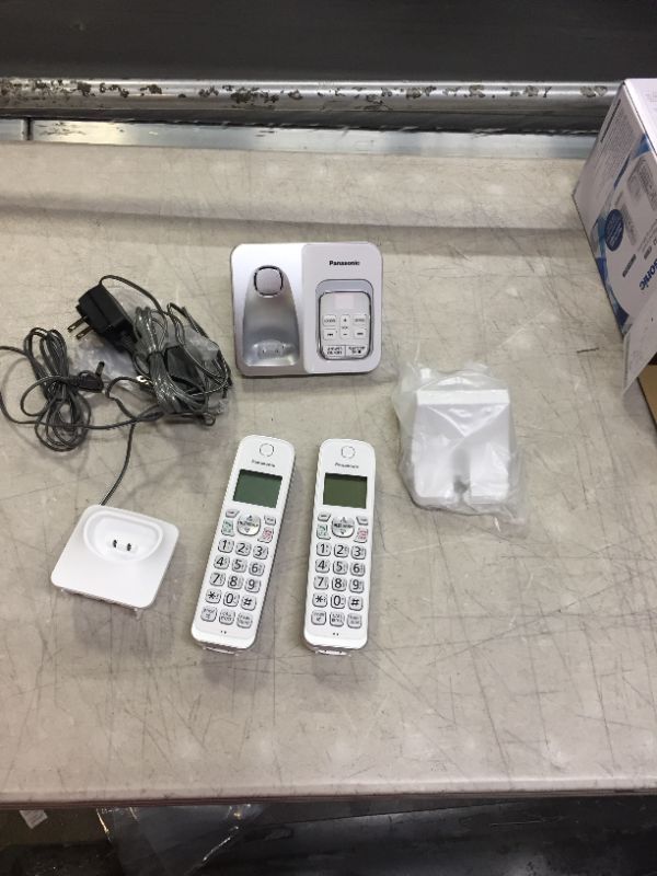 Photo 2 of KX-TGD532W DECT 6.0 Expandable Cordless Phone System with Digital Answering System  (batteries not included)