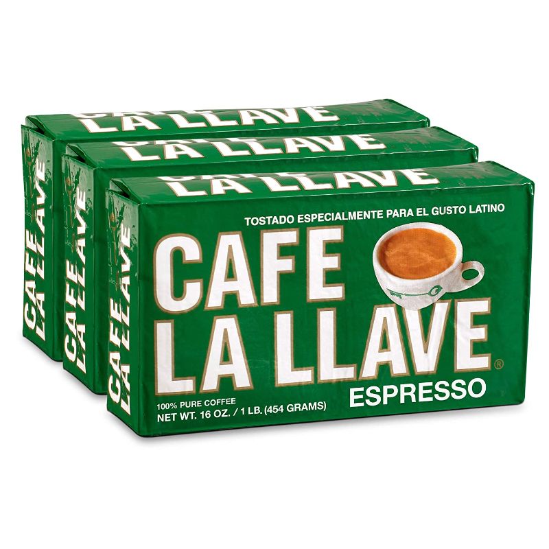 Photo 1 of Cafe La Llave Espresso Dark Roast Coffee, (3 x 16 oz Bricks) BB 2023
