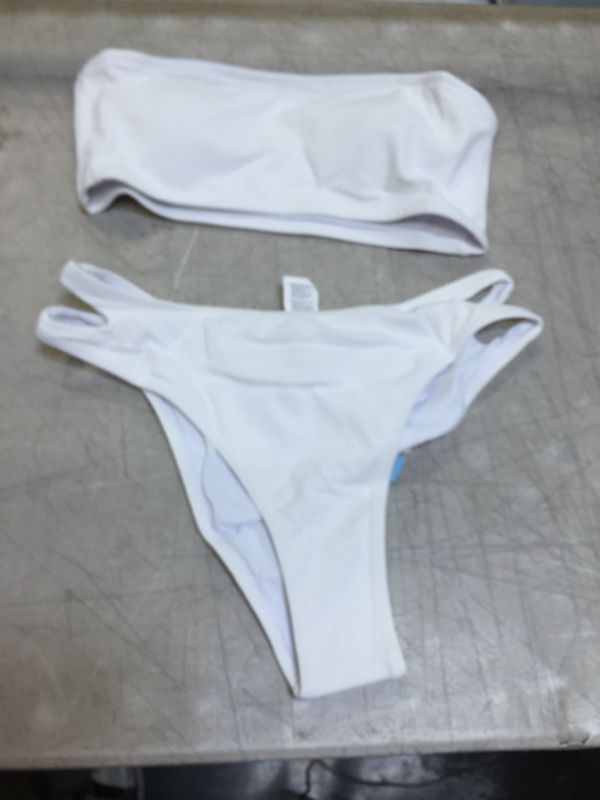 Photo 1 of CUPSHE White Bikini 2 Piece Sz M