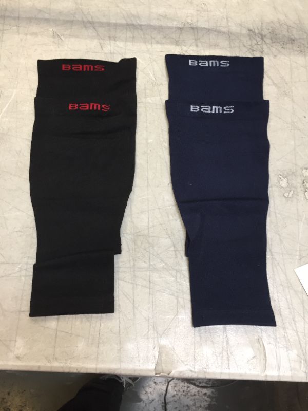 Photo 1 of Bams Premium Bamboo Calf Compression Sleeves 2 pair Unisex Sz OS