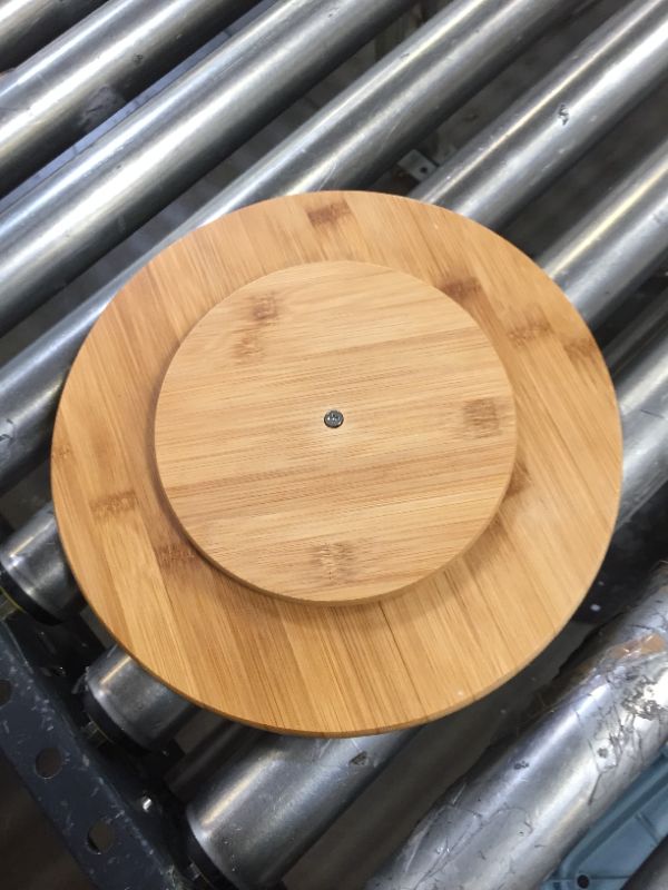 Photo 1 of 10INCH ROUND WOODEN ROTATING TRAY