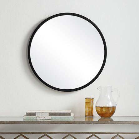 Photo 1 of 24" ROUND FRAMED MIRROR