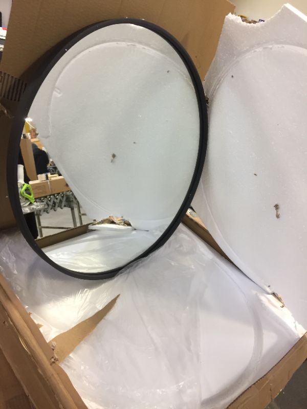 Photo 2 of 24" ROUND FRAMED MIRROR