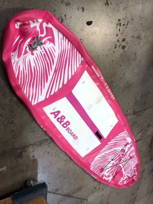 Photo 1 of A&BBOARD Pink Paddleboard Inflatable Paddle Board 10'6''x32''x6''   20lbs Capacity,15PSI Pressure(Pink)
