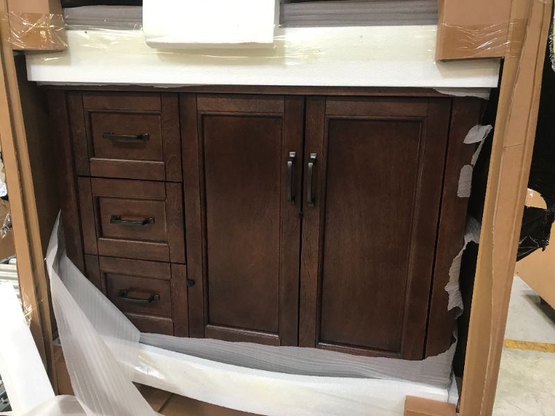 Photo 2 of Ashburn 36 in. W x 21.5 in. D x 34 in. H Vanity Cabinet Only in Mahogany