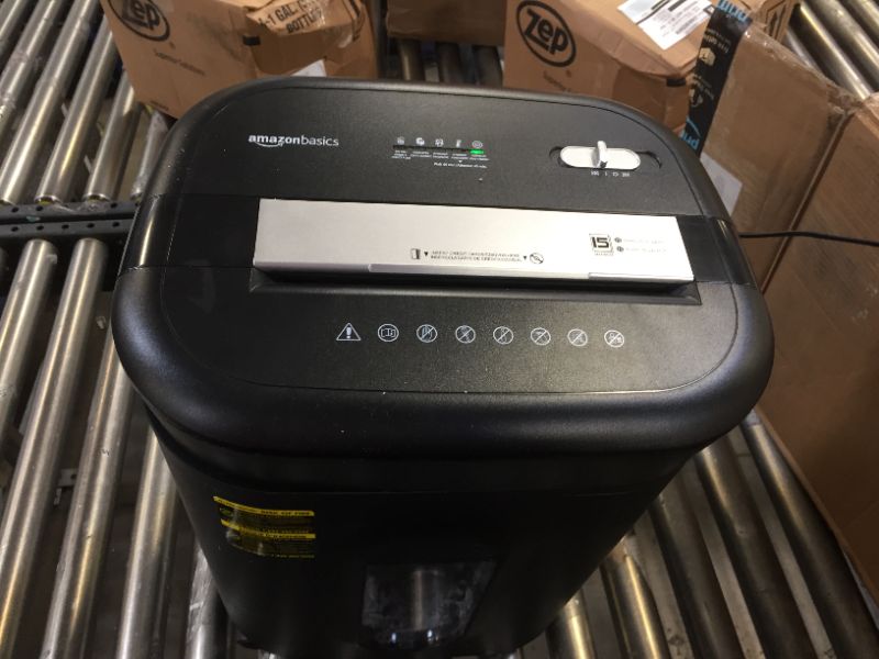 Photo 1 of Amazon Basics 15-Sheet Cross-Cut Paper, CD Credit Card Office Shredder
