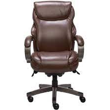 Photo 1 of La-Z-Boy - Hyland Bonded Leather & Memory Foam Executive Chair - Gray/Brown