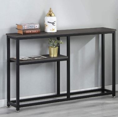 Photo 1 of Console Table Hallway Entryway Table with Shelf Living Room Bedroom Desk Storage Shelves DX-122-BN-UT