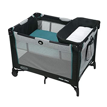 Photo 1 of Graco Pack 'n Play Simple Solutions Playard | Includes Integrated Diaper Changer, Darcie , 39.5x28.5x29 Inch (Pack of 1)
