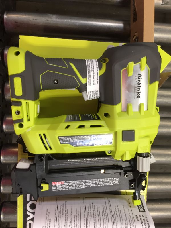 Photo 3 of It jamms---ONE+ 18V Cordless AirStrike 18-Gauge Brad Nailer (Tool Only) with Sample Nails