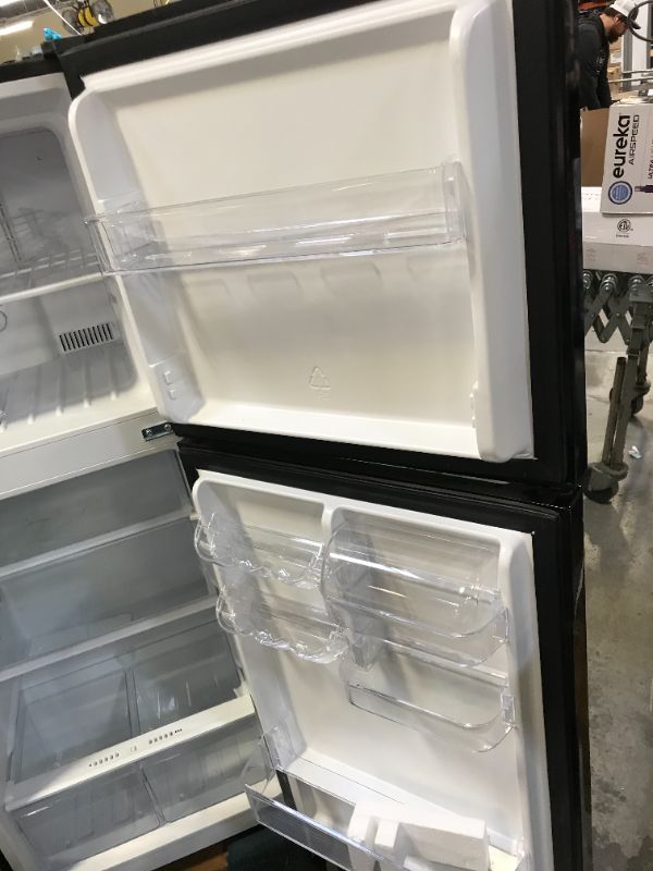 Photo 3 of 10.1 cu. ft. Top Freezer Refrigerator in Black
