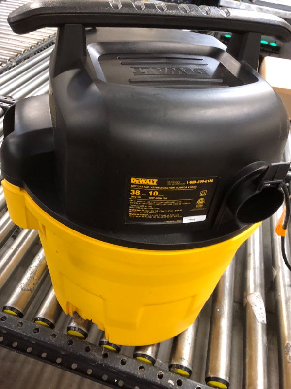 Photo 2 of DeWALT DXV10P 10 gallon Quiet Poly Wet Dry Vacuum Yellow