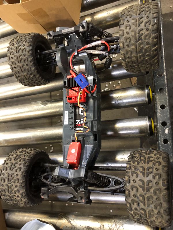 Photo 2 of ARRMA RC Monster Truck: 1/10 Granite Voltage MEGA 2WD SRS RTR with 2.4GHz Radio | 1800mAh 6C NiMH Battery | Charger | 1:10 Scale (Red/Black),