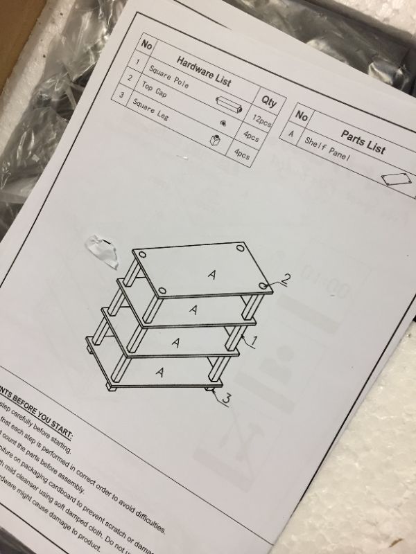 Photo 6 of Furinno 13081 Turn-S-Tube No-tools 4-Tier Shoe Rack