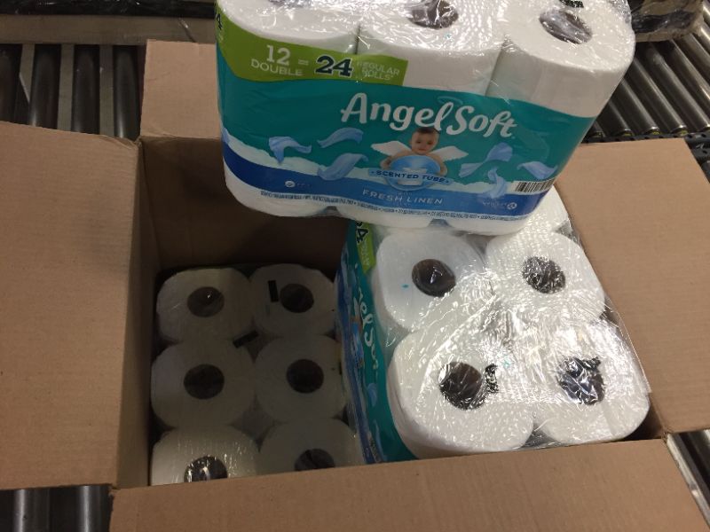 Photo 3 of 4 pack of Angel Soft Bathroom Tissue, 2-Ply, with Fresh Linen Scent, Double Roll - 12 rolls 48 rolls total