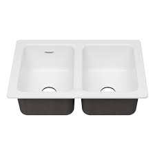 Photo 1 of American Standard 77SB30190.308 Delancey 30 x 19 Double Bowl Cast Iron Kitchen Sink Brilliant White