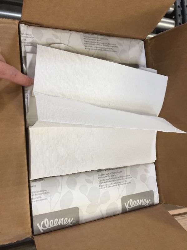 Photo 1 of Kleenex Multifold Paper Towels (02046), White, 8 Packs/Convenience Case, 150 Tri Fold Paper Towels/Pack, 1,200 Towels/Case