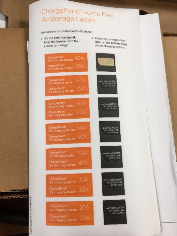 Photo 5 of ChargePoint Home Flex Electric Vehicle (EV) Charger upto 50 Amp, 240V, Level 2 WiFi Enabled EVSE, UL Listed, Energy Star, NEMA 6-50 Plug or Hardwired, Indoor/Outdoor, 23-Foot Cable