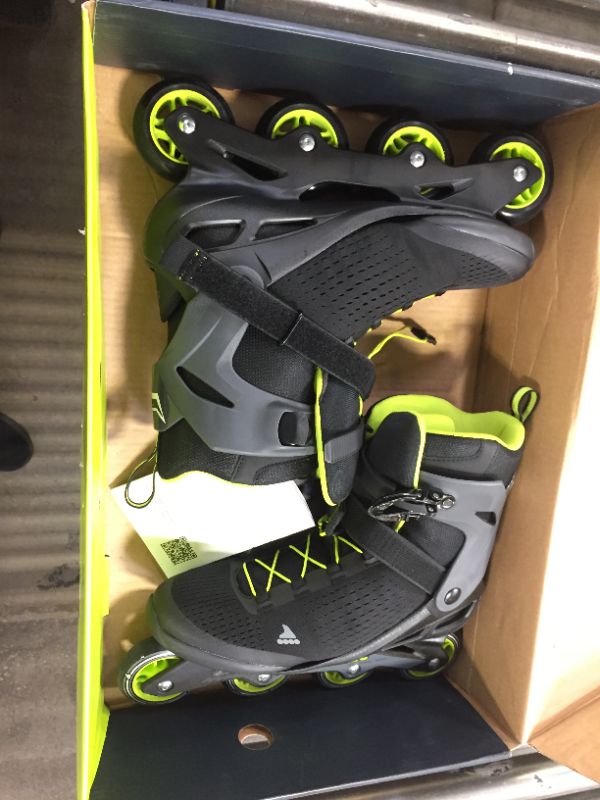 Photo 2 of Rollerblade Zetrablade Elite Mens Fitness Inline Skates, Size 12, Black and Lime