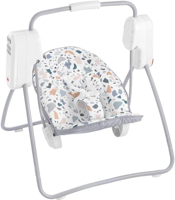 Photo 1 of Fisher-Price Small Spaces Swing - Pacific Pebble
