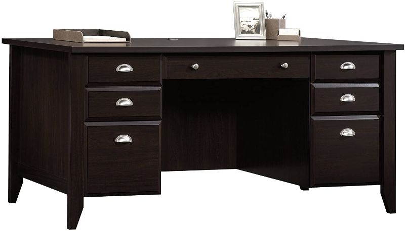 Photo 1 of Sauder Shoal Creek Executive Desk,Jamocha Wood finish