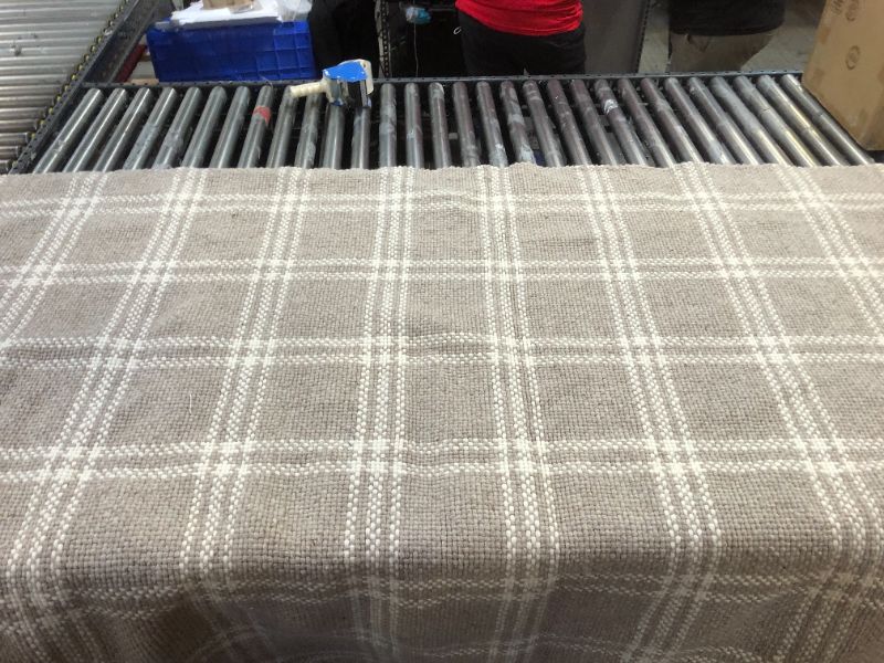 Photo 2 of Cottonwood Hand Woven Plaid Wool/Cotton Area Rug Neutral - Threshold™ designed with Studio McGee 10 ft X 7 ft 