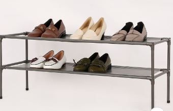 Photo 1 of 2-Tier Fabric Shoe Rack - Room Essentials™
