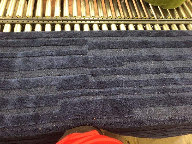 Photo 2 of 5'X7' Westover Striped Solid Rug Navy - Threshold™