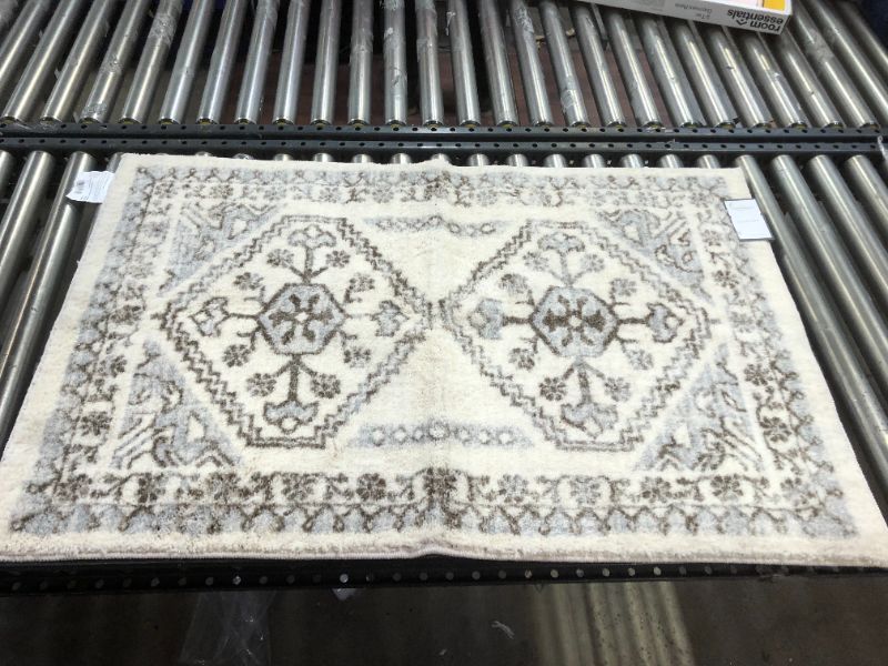 Photo 2 of Distressed Persian Accent Rug Cream - Threshold™ 2'5" X 3'8"
