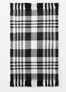 Photo 1 of 2'1"x3'2" Indoor/Outdoor Scatter Plaid Rug Black - Threshold™ designed with Studio McGee