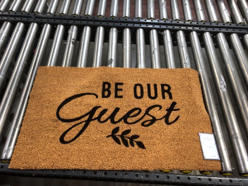 Photo 3 of 1'6"x2'6" Be Our Guest Doormat Black - Threshold™
