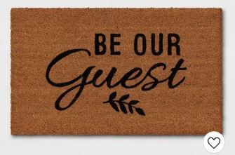 Photo 1 of 1'6"x2'6" Be Our Guest Doormat Black - Threshold™
