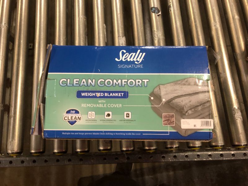Photo 1 of 48"x72" Clean Comfort Weighted Blanket with Removable Cover - Sealy
