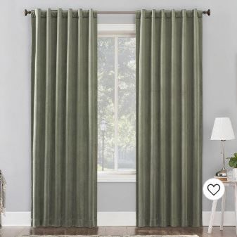 Photo 1 of Amherst Velvet Noise Reducing Thermal Back Tab Extreme Blackout Curtain Panel - Sun Zero 50" x 84" 
