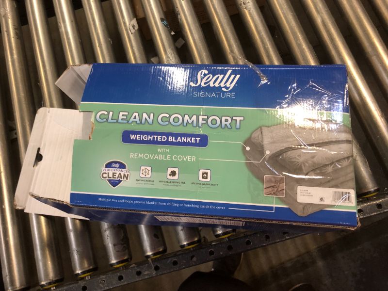 Photo 1 of 48"x72" Clean Comfort Weighted Blanket with Removable Cover - Sealy