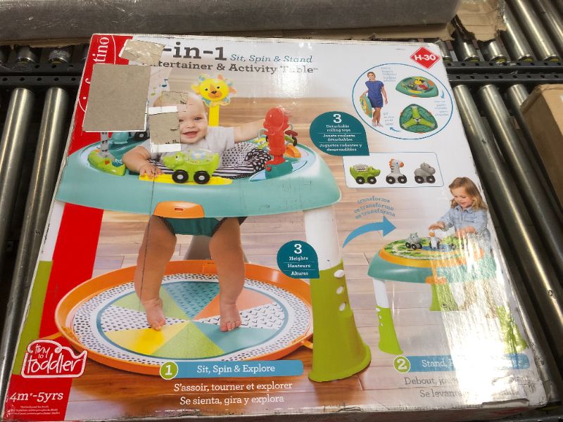 Photo 1 of Infantino Entertainer & Activity Table, 2-in-1 Sit, Spin & Stand, Tiny to Toddler, 4 Months-5 Years