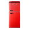 Photo 1 of 4.6 cu. ft. Retro Mini Fridge with Dual Door True Freezer in Red
