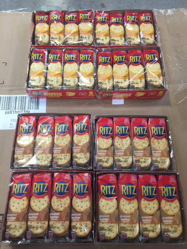 Photo 2 of 4 PACKS OF 8 PEANUT BUTTER RITZ CRACKER SNACKS BB 11/24/21 &
4 PACKS OF 8 CHEESE RITZ CRACKER SNACK BB 12/09/21 