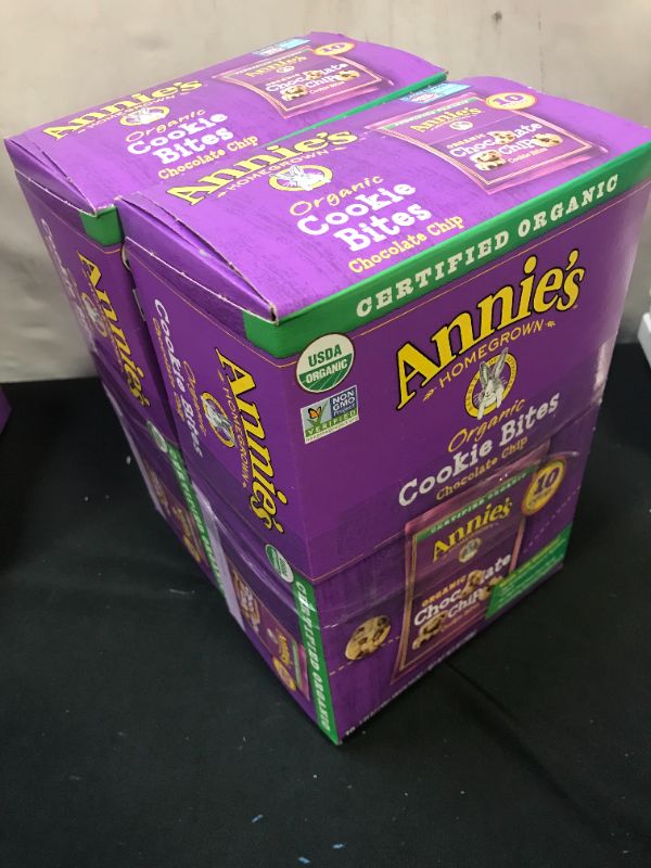 Photo 1 of 2 pack Annie's Organic Cookie Bites Chocolate Chip Pack - 10.5oz/10ct BB sep 18 2021