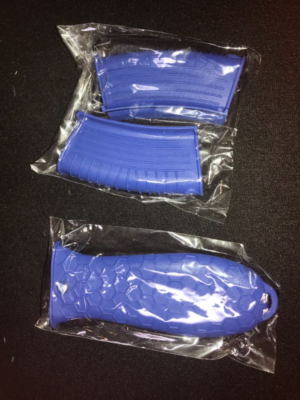 Photo 1 of 3 PACK SILICONE HOT HANDL COVER MACHINE WASHABLE BLUE 