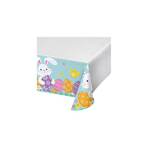 Photo 1 of 2 PACK Creative Converting Funny Bunny Easter Paper Tablecloth, 54" X 102", Multicolor
